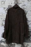Mutedance 24 Autumn and Winter Scarf Buttoned Jacket Series MD-MD24FW07-BROWN